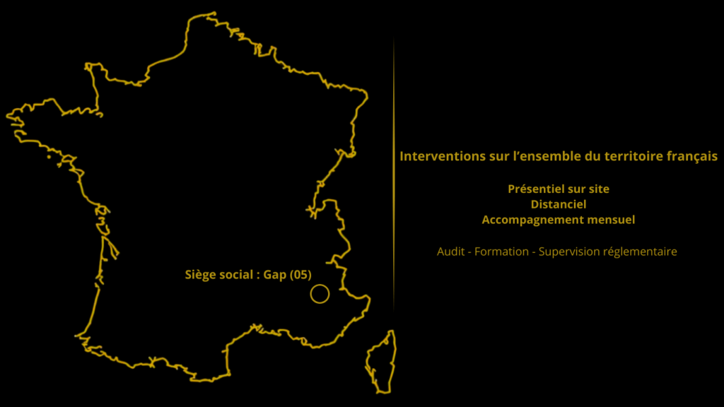 Carte de couverture nationale pour l'audit chronotachygraphe France, interventions Office SB